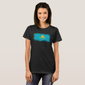Kasachstan Flagge Kasachstan T-Shirt (Vorne ganz)