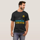 Kasachstan, Flagge Kasachstans, Flagge Kasachstans T-Shirt (Vorne ganz)