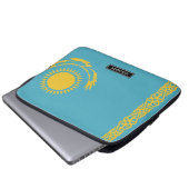 Kasachstan-Flagge Laptopschutzhülle (Vorne Knopf)