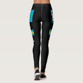 Kasachstan-Flagge Leggings (Rückseite)