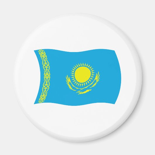 Kasachstan-Flagge-Magnet Magnet (Vorne)