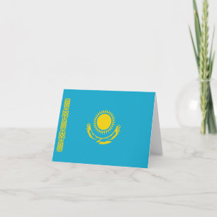 Kasachstan-Flagge Notizkarte Karte