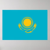 Kasachstan, Flagge Poster (Vorne)