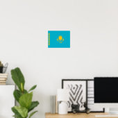 Kasachstan - Flagge - Poster (Heimbüro)