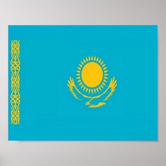 Kasachstan - Flagge - Poster (Vorne)