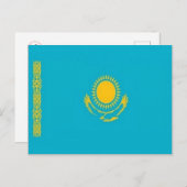 Kasachstan - Flagge - Postkarte (Vorne/Hinten)