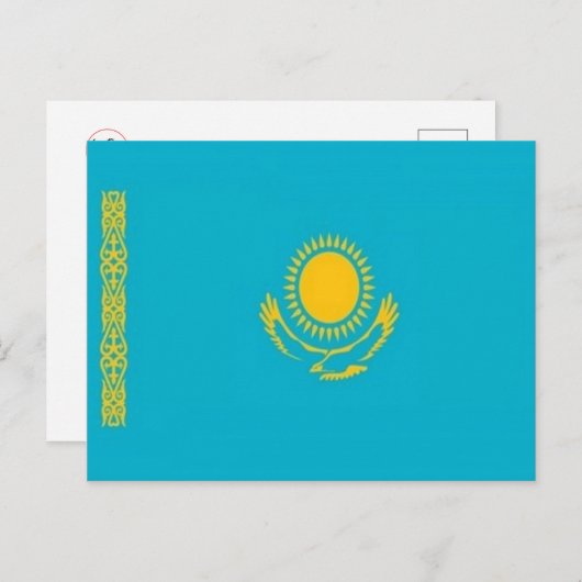 Kasachstan - Flagge - Postkarte (Vorne/Hinten)