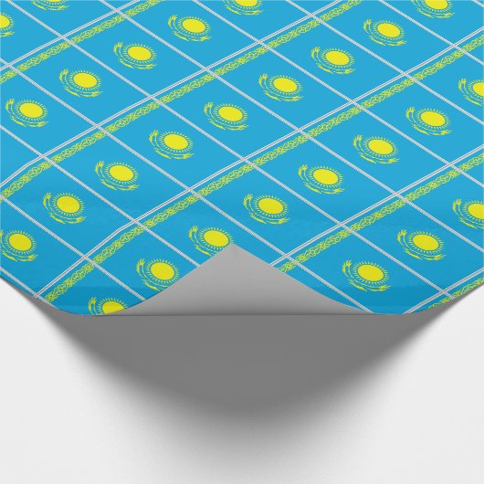 Kasachstan-Flaggen-Packpapier Geschenkpapier (Ecke)