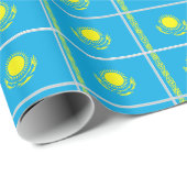 Kasachstan-Flaggen-Packpapier Geschenkpapier (Rolleneckpunkt)
