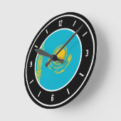 Kasachstan-FlaggenElegant Runde Wanduhr (Winkel)
