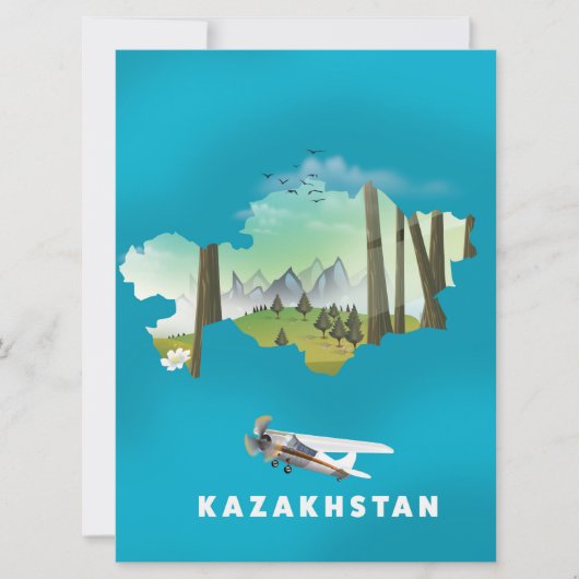 Kasachstan Karte (Vorderseite)