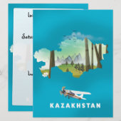 Kasachstan Karte (Vorne/Hinten)
