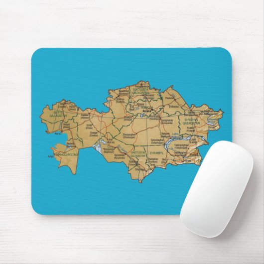 Kasachstan-Karte Mousepad (Mit Mouse)