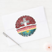 Kasachstan Kasachisch Schweizer Schweiz Baum Runder Aufkleber (Umschlag)