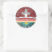 Kasachstan Kasachisch Schweizer Schweiz Baum Runder Aufkleber (Tasche)