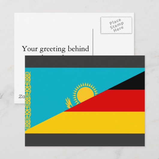 Kasachstan, Kasachstan Postkarte (Vorne/Hinten)
