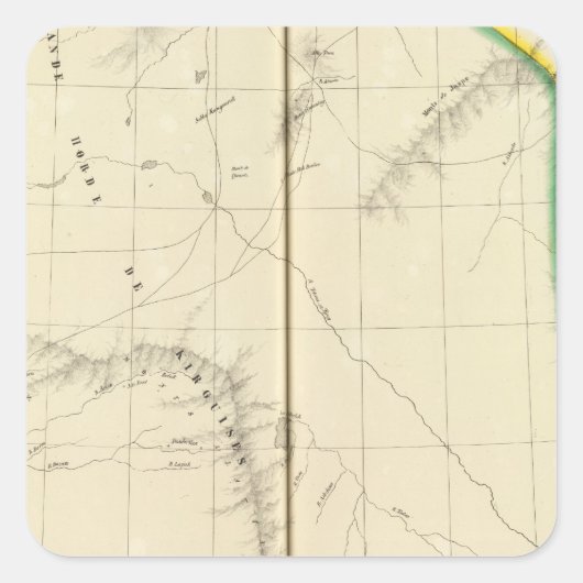 Kasachstan, Kirgisistan Quadratischer Aufkleber (Vorderseite)