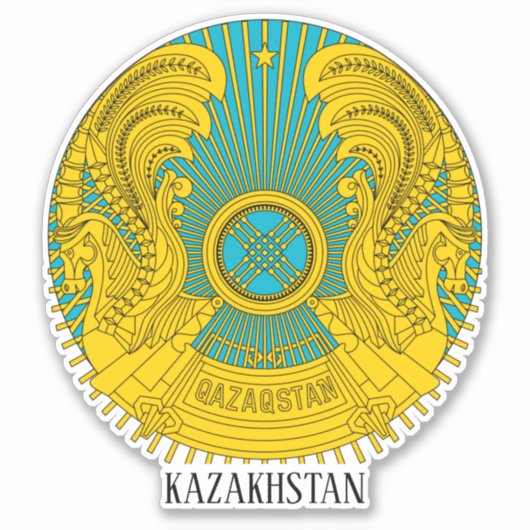Kasachstan National Emblem Patriotic Aufkleber (Vorderseite)