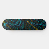 Kasachstan Nationalstolz Wordcloud Skateboard (Horizontal)