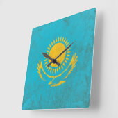 Kasachstan Quadratische Wanduhr (Winkel)