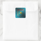 Kasachstan Quadratischer Aufkleber (Tasche)