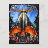 Kasachstan Rakete Postkarte (Vorderseite)