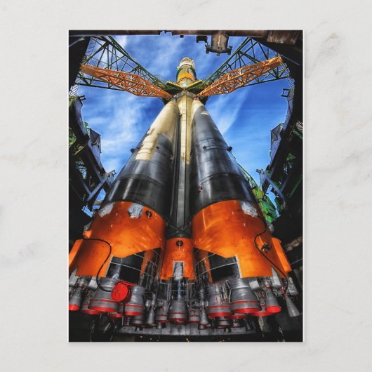 Kasachstan Rakete Postkarte (Vorderseite)