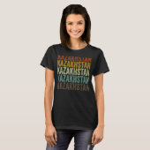 Kasachstan Retro Vintag T-Shirt (Vorne ganz)