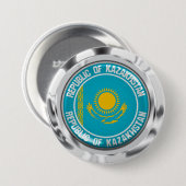 Kasachstan Runde Emblem Button (Vorne & Hinten)
