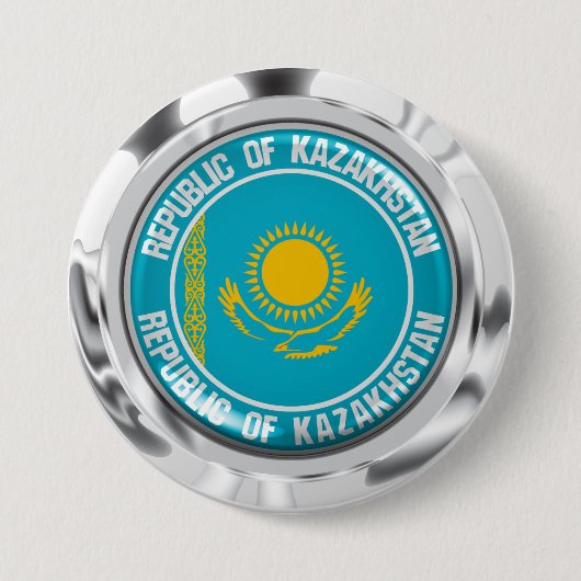 Kasachstan Runde Emblem Button (Vorderseite)