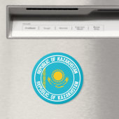 Kasachstan Runde Emblem Magnet (In Situ (Geschirrspüler))