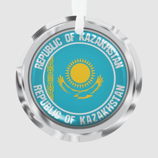 Kasachstan Runde Emblem Ornament (Rückseite)