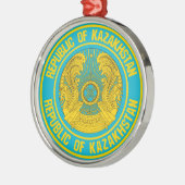 Kasachstan Runde Emblem Ornament Aus Metall (Links)