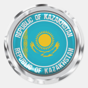 Kasachstan Runde Emblem Runder Aufkleber