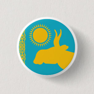 Kasachstan Saiga antelope Kazaka National Animal Button