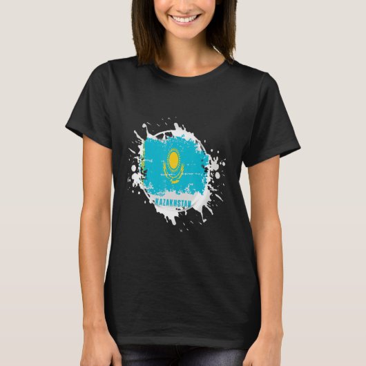 Kasachstan Splash T-Shirt (Vorderseite)