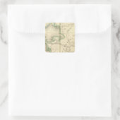 Kasachstan, Usbekistan Quadratischer Aufkleber (Tasche)