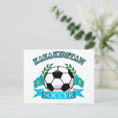 Kasachstans Fußballdesign Postkarte (Stehend Vorderseite)