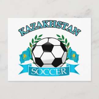 Kasachstans Fußballdesign Postkarte