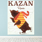 Kasan Russland trägt ein altes Reiseplakat Leinwanddruck (Insitu (Holzboden))