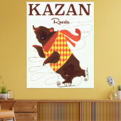 Kasan Russland trägt ein altes Reiseplakat Leinwanddruck (Insitu (Wohnzimmer))