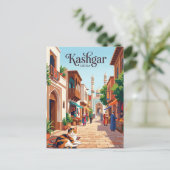 Kaschgar China Postkarte (Stehend Vorderseite)
