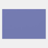 Kaschmir Blau - Einzigartige Vollfarbigkeit Geschenkpapier Set (Vorderseite)