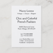 KASCHMIR-KARMA, EXOTISCHE DAME in AQUAMARINEM und Visitenkarte (Rückseite)