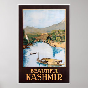 Kaschmir-Malerei Indien Kunst Druck Indisch Vintag Poster