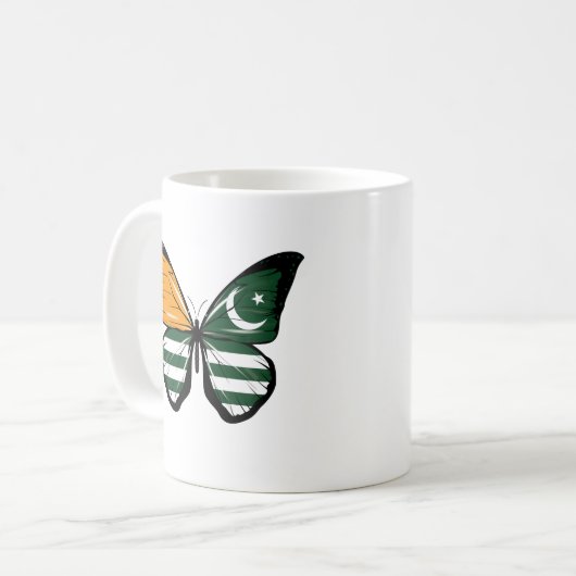 Kaschmir-Schmetterlingsflagge Kaffeetasse (Vorderseite Links)