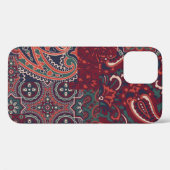 Kaschmirpaisley-Seidengewebe abstrakt Case-Mate iPhone Hülle (Rückseite (Horizontal))