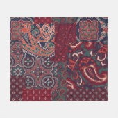 Kaschmirpaisley-Seidengewebe abstrakt Fleecedecke (Vorderseite (Horizontal))