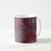 Kaschmirpaisley-Seidengewebe abstrakt Kaffeetasse (VorderseiteRechts)
