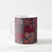 Kaschmirpaisley-Seidengewebe abstrakt Kaffeetasse (Vorderseite Links)